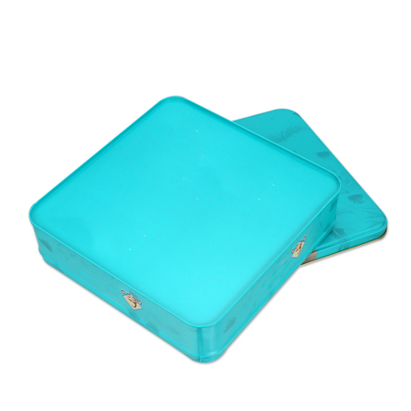 square tin box for cookie packaging